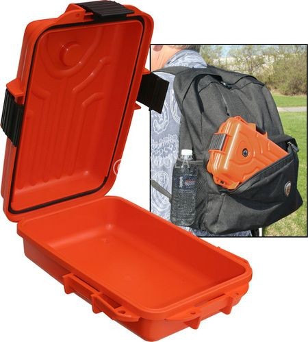 MTM, wasser- und witterungsbeständige Transportbox, Größe 28 x 18 x 8 cm, Orange, mit Kompass, O-Ring gedichtet, Art.-Nr.: S107235